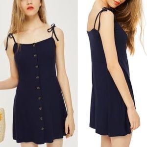 Button Down Rib Minidress